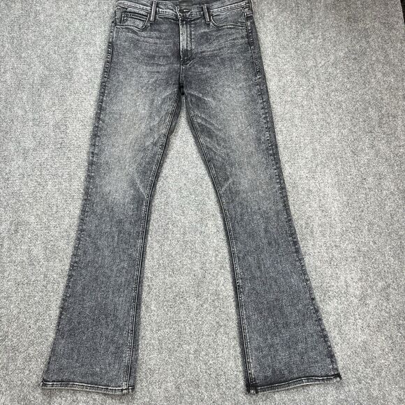 MOTHER Denim - Mother Jeans The Runaway Womens Size 31 Train Stops Black Flare Stretch